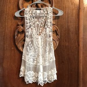 Very pretty lace vest.